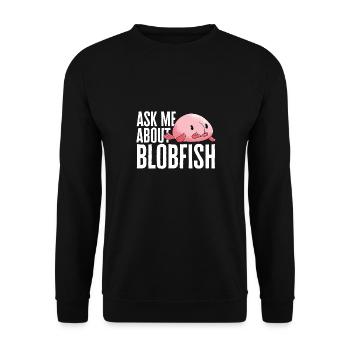 Blob fish - Unisex Sweatshirt - black - Front - Alina (178cm) & Michal (187cm)