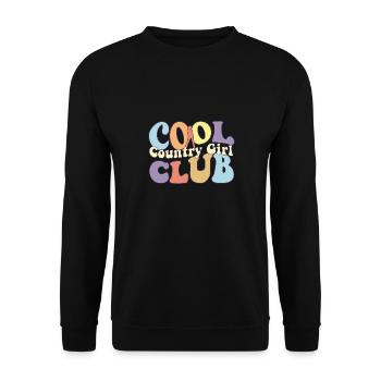 Cool Country Girls Club Howdy Rodeo Southern - Unisex Sweatshirt - black - Front - Alina (178cm) & Michal (187cm)