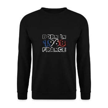 Year 1968 - Unisex Sweatshirt - black - Front - Alina (178cm) & Michal (187cm)