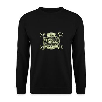 Kollegin Thessa - Unisex Pullover - Schwarz - Vorne - Alina (178cm) & Michal (187cm)