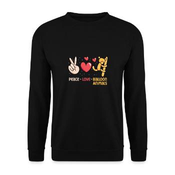 Balloon Animal Party Balloon Artist - Unisex Sweatshirt - black - Front - Alina (178cm) & Michal (187cm)