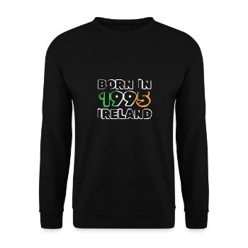 Born in 1995 - Unisex Sweatshirt - black - Front - Alina (178cm) & Michal (187cm)