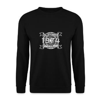 1974 1974 - Unisex Pullover - Schwarz - Vorne - Alina (178cm) & Michal (187cm)