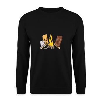 S'more Campfire Marshmallow Camping - Sweat-shirt Unisexe - noir - Devant - Alina (178cm) & Michal (187cm)
