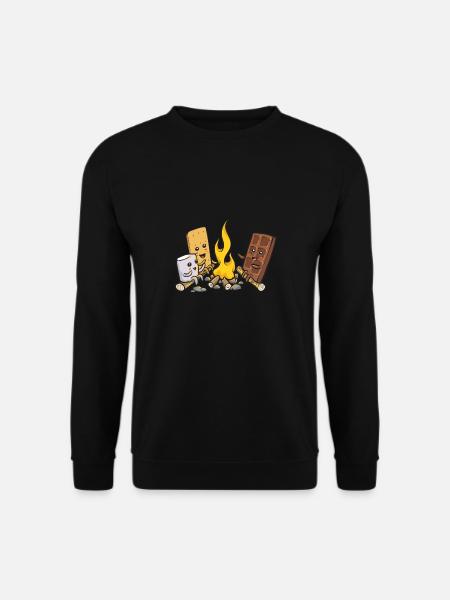 S'more Campfire Marshmallow Camping - Unisex Sweatshirt - black