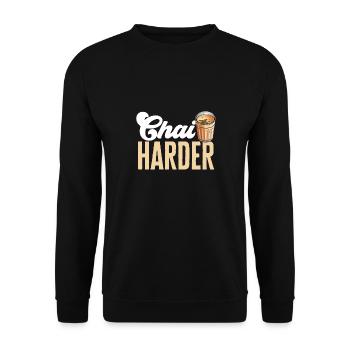Chai Tee Masala Chai - Unisex Pullover - Schwarz - Vorne - Alina (178cm) & Michal (187cm)