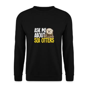 Seeotter - Unisex Pullover - Schwarz - Vorne - Alina (178cm) & Michal (187cm)