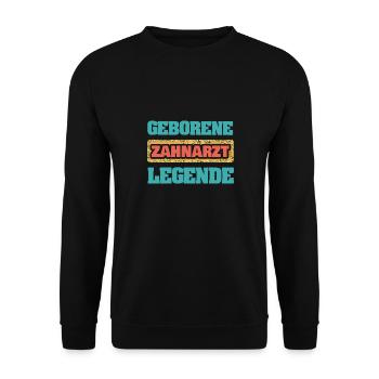 Gift for Dentist - Unisex Sweatshirt - black - Front - Alina (178cm) & Michal (187cm)