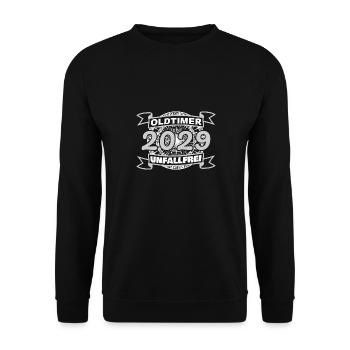 Oldtimer 2029 - Unisex Sweatshirt - black - Front - Alina (178cm) & Michal (187cm)