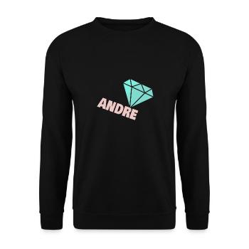 Gift for Andre - Unisex Sweatshirt - black - Front - Alina (178cm) & Michal (187cm)