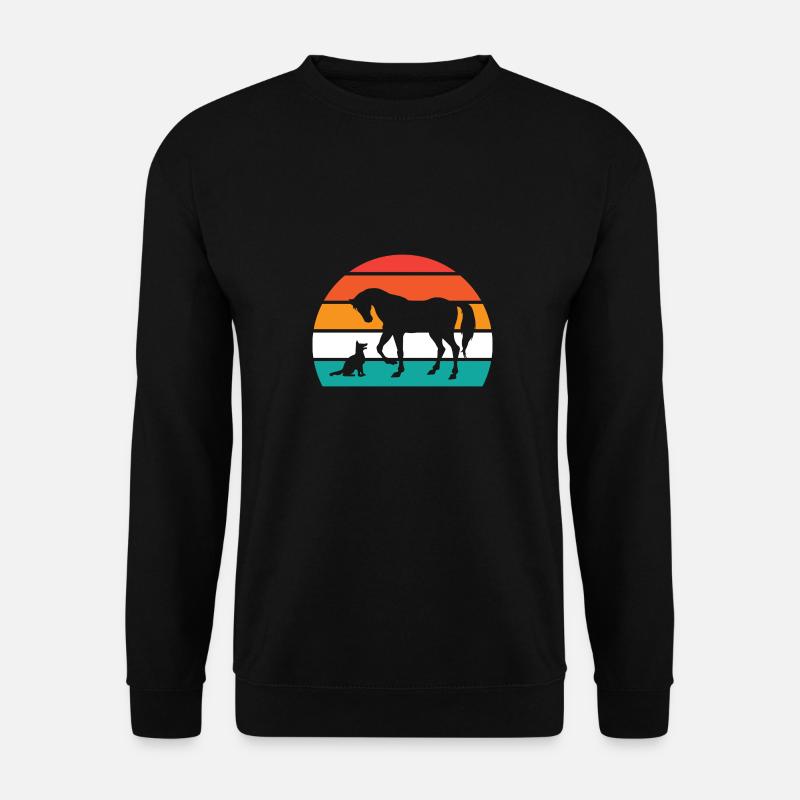 Pferdeliebhaber Reiten Reiten - Unisex Pullover - Schwarz