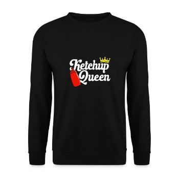Ketchup Tomato ketchup - Unisex Sweatshirt - black - Front - Alina (178cm) & Michal (187cm)