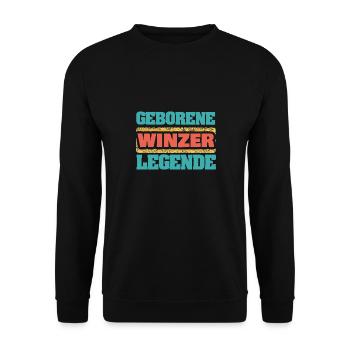 Gift for winemakers - Unisex Sweatshirt - black - Front - Alina (178cm) & Michal (187cm)