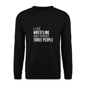 Wrestling - Unisex Sweatshirt - black - Front - Alina (178cm) & Michal (187cm)
