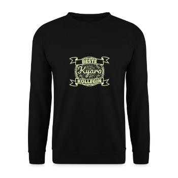 Collègue de travail Kyara - Sweat-shirt Unisexe - noir - Devant - Alina (178cm) & Michal (187cm)