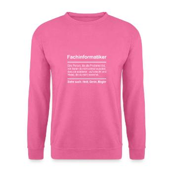 Spécialiste - Sweat-shirt Unisexe - rose - Devant