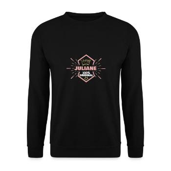Cadeau pour Juliane - Sweat-shirt Unisexe - noir - Devant - Alina (178cm) & Michal (187cm)