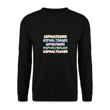 Asphalt builder as a job - Unisex Sweatshirt - black - Front - Alina (178cm) & Michal (187cm)