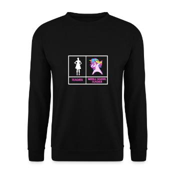 Middle School Teachers - Unisex Sweatshirt - black - Front - Alina (178cm) & Michal (187cm)