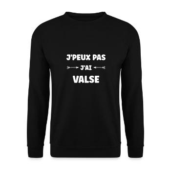 j'peux pas j'ai valse - Sweat-shirt Unisexe - noir - Devant - Alina (178cm) & Michal (187cm)