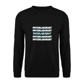 Job Physiklaborant - Unisex Pullover - Schwarz - Vorne - Alina (178cm) & Michal (187cm)