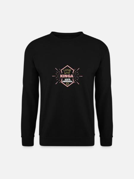 First name Kinga - Unisex Sweatshirt - black