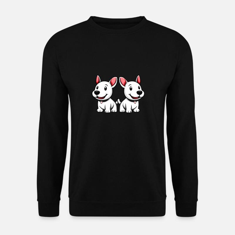 Bull Terrier Hund Comic - Unisex Pullover - Schwarz