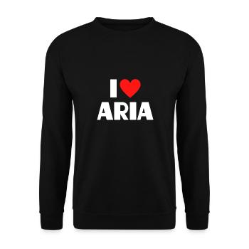 J’aime Aria Red Heart Love Fan Gift - Sweat-shirt Unisexe - noir - Devant - Alina (178cm) & Michal (187cm)