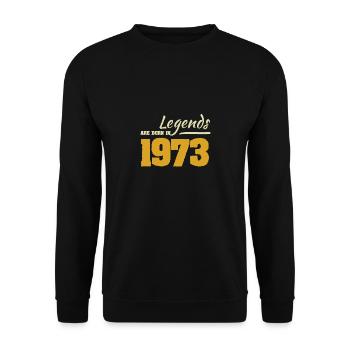 1973 - Unisex Pullover - Schwarz - Vorne - Alina (178cm) & Michal (187cm)