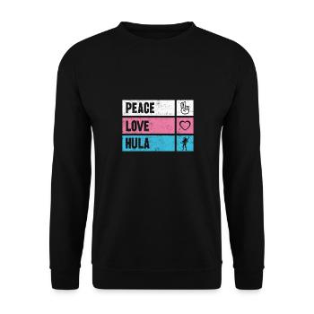 Hulla Hoops Hula Hullern Gift - Unisex Sweatshirt - black - Front - Alina (178cm) & Michal (187cm)