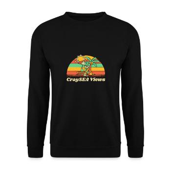 CraySEA Views Beach Été Océan Tropical - Sweat-shirt Unisexe - noir - Devant - Alina (178cm) & Michal (187cm)
