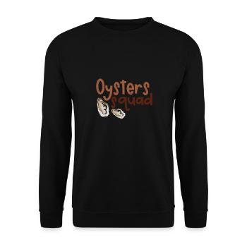 Seafood Chef Manger des Huîtres Hobby Chef - Sweat-shirt Unisexe - noir - Devant - Alina (178cm) & Michal (187cm)