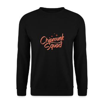 Chipmunk Squad Cute Squirrel Forest Animal - Unisex Sweatshirt - black - Front - Alina (178cm) & Michal (187cm)