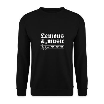 Citrons et jus de limonade Musicien Clef - Sweat-shirt Unisexe - noir - Devant - Alina (178cm) & Michal (187cm)
