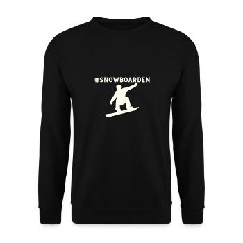 snowboarden - Unisex Pullover - Schwarz - Vorne - Alina (178cm) & Michal (187cm)