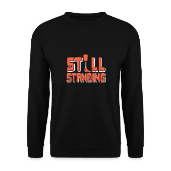 Still Standing Cool Retro Prosthesis T-Shirt - Unisex Sweatshirt - black - Front - Alina (178cm) & Michal (187cm)