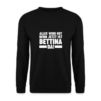 Bettina - Unisex Pullover - Schwarz - Vorne - Alina (178cm) & Michal (187cm)