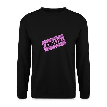Valentine's Day Emilia - Unisex Sweatshirt - black - Front - Alina (178cm) & Michal (187cm)