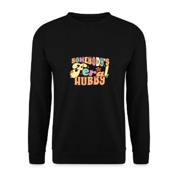 Somebody’s Feral Hubby Funny Family Groovy - Sweat-shirt Unisexe - noir - Devant - Alina (178cm) & Michal (187cm)