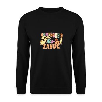 Somebody's Feral Zayde Yiddish Grandfather Family - Unisex Sweatshirt - black - Front - Alina (178cm) & Michal (187cm)
