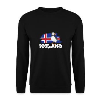 puffin, puffin, auks, lunde - Unisex Sweatshirt - black - Front - Alina (178cm) & Michal (187cm)