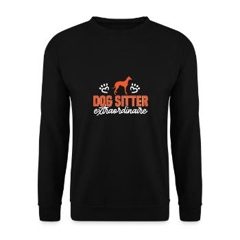 Pet Sitting Cat Dog Pet Sitter - Unisex Sweatshirt - black - Front - Alina (178cm) & Michal (187cm)