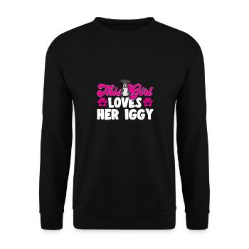 Lévrier italien Greyhound Chiens - Sweat-shirt Unisexe - noir - Devant - Alina (178cm) & Michal (187cm)