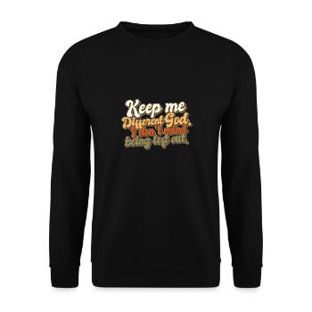 Catholic Christian Believer Keep Me Different God - Unisex Pullover - Schwarz - Vorne - Alina (178cm) & Michal (187cm)