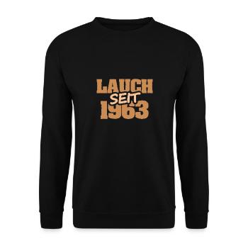 1963 - Unisex Pullover - Schwarz - Vorne - Alina (178cm) & Michal (187cm)