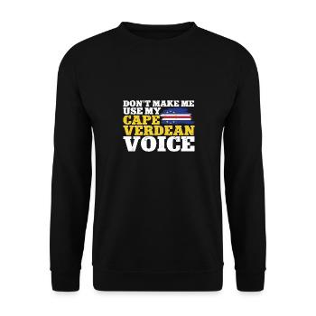 Cape Verde flag Cabo Verde flag - Unisex Sweatshirt - black - Front - Alina (178cm) & Michal (187cm)