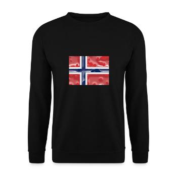 Norway Norwegen - Unisex Sweatshirt - black - Front - Alina (178cm) & Michal (187cm)