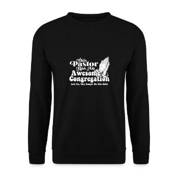 Chef spirituel Ce pasteur a une - Sweat-shirt Unisexe - noir - Devant - Alina (178cm) & Michal (187cm)