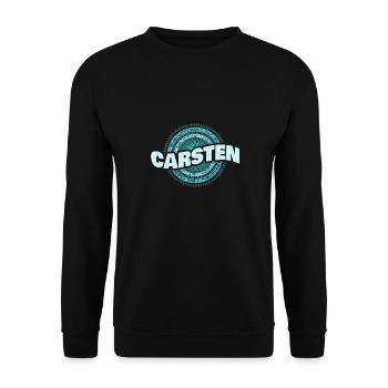 Carsten comme idée cadeau - Sweat-shirt Unisexe - noir - Devant - Alina (178cm) & Michal (187cm)