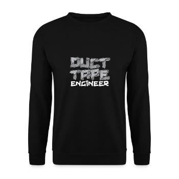 Duct Tape Duct Tape Artisan Masking Tape - Unisex Sweatshirt - black - Front - Alina (178cm) & Michal (187cm)
